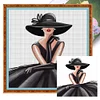 (Stamped/Counted) Elegant Woman In Hat-11CT Cross Stitch 40*40cm/15.75*15.75in