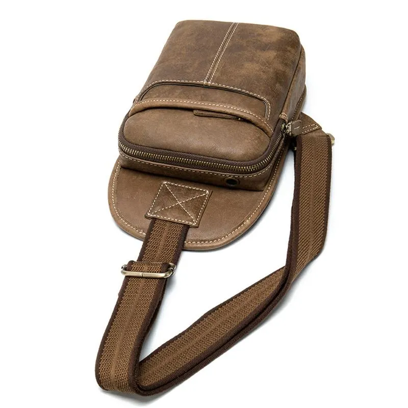 Casual Fashionable Leather Crossbody Packs Chest Bag For Men
