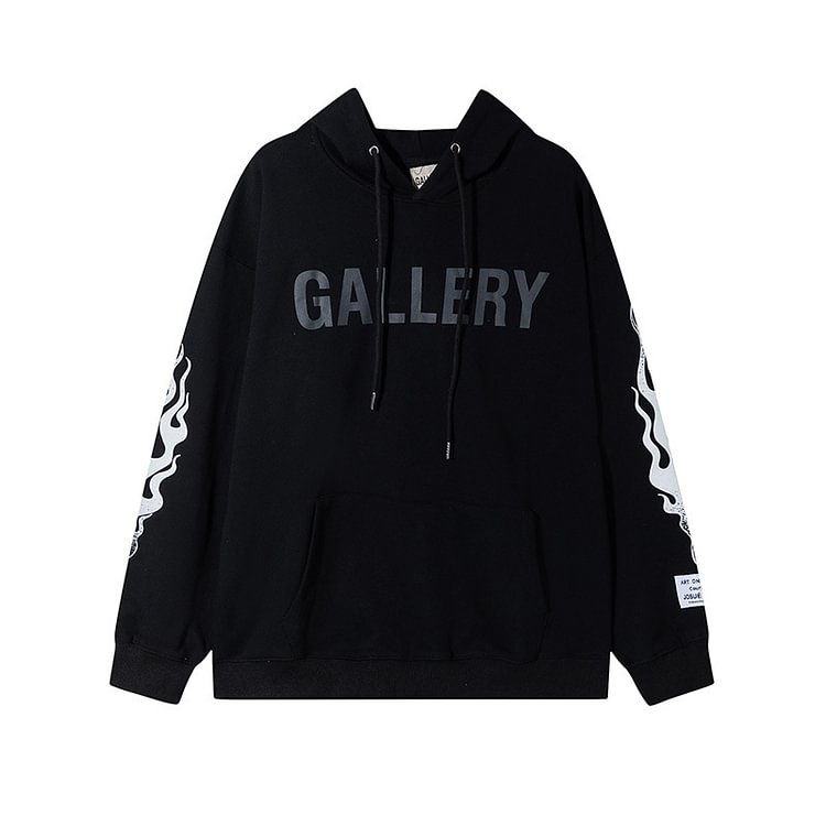 GALLERY DEPT ARM FLAME LETTER PRINT CLASSIC HOODIE