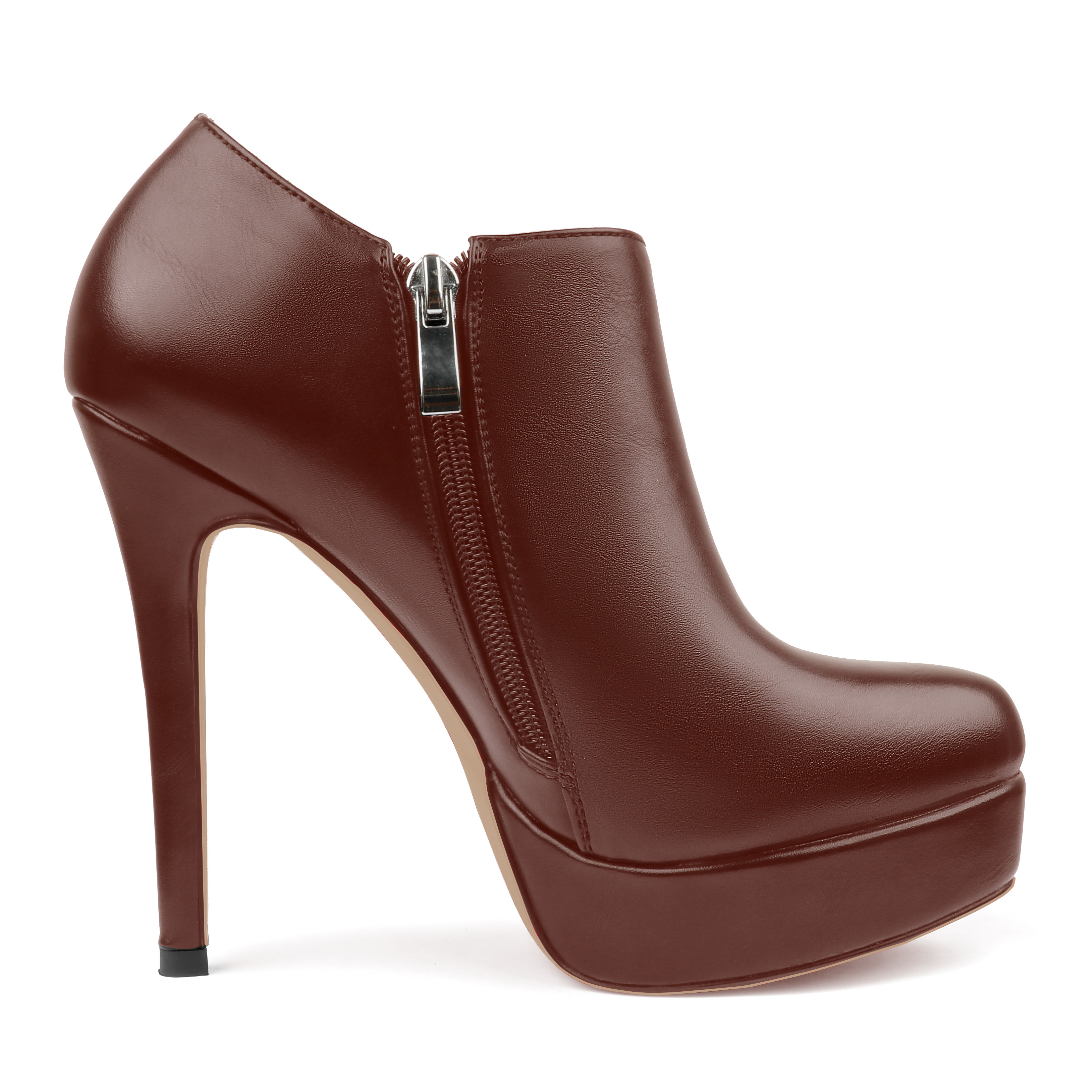 130mm Women's Ankle Boots High Heels Platforms Shoes Pointy Toe Sexy Boots-MERUMOTE