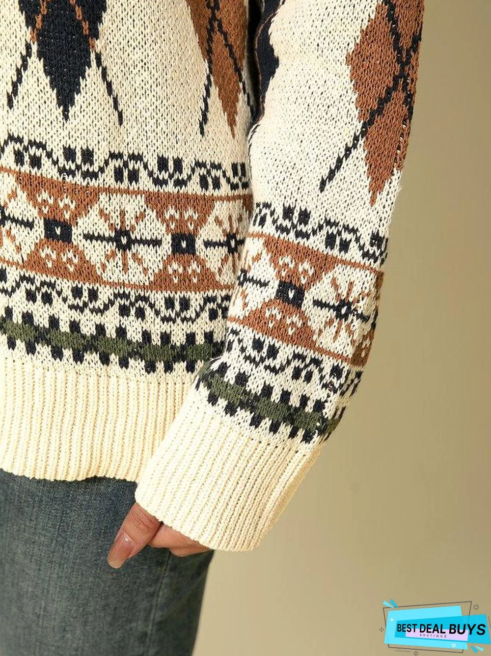 Holiday Tribal Long Sleeve Sweater