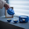 Klein Blue Ceramic Tea Set Household Afternoon Tea Warming Tea Boiling Tea Set