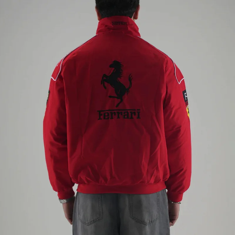 Unisex Racing Style Street Fashion Loose Racing Casual Print Jacket