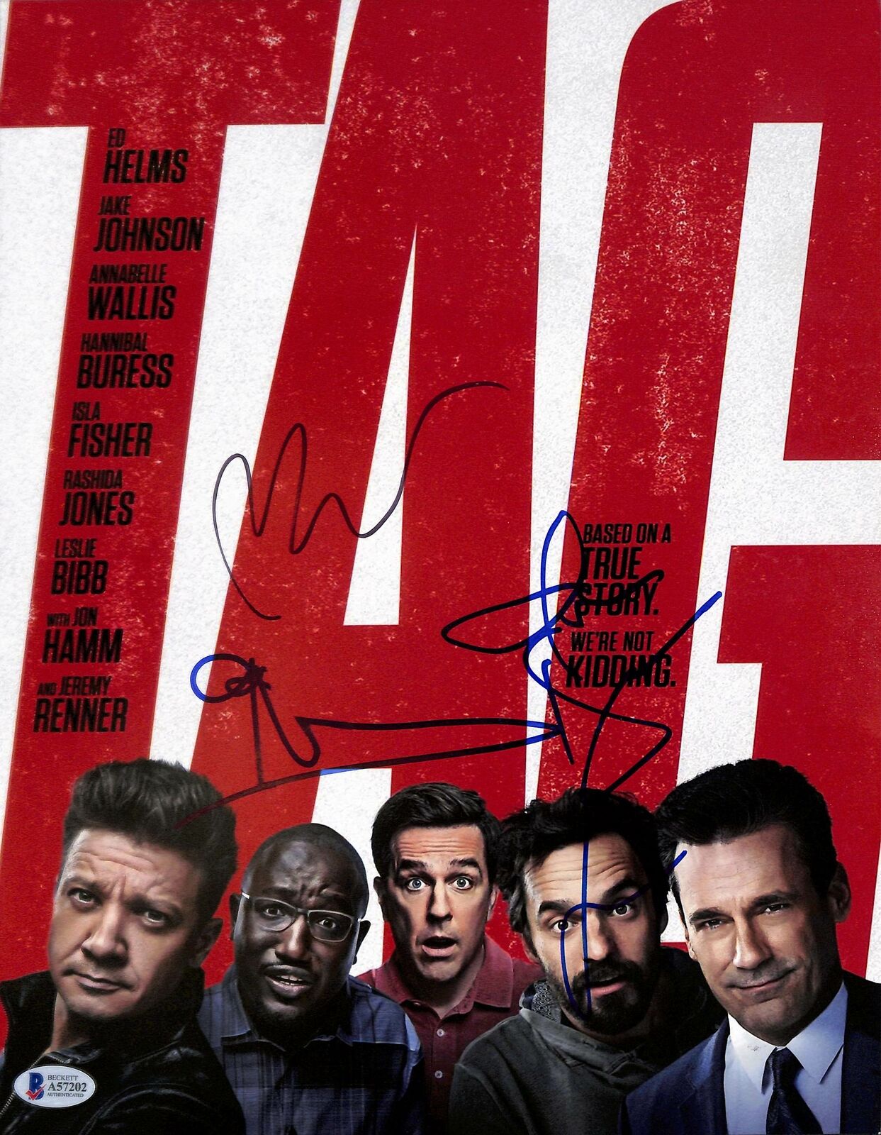 TAG (4) Hamm, Fisher, Buress & Johnson Authentic Signed 11x14 Photo Poster painting BAS #A57202