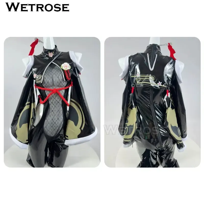 [Wetrose] In Stock Goddess of Victory: Nikke Sakura Patent Leather Bodysuit Game Outfit Cosplay Costume 