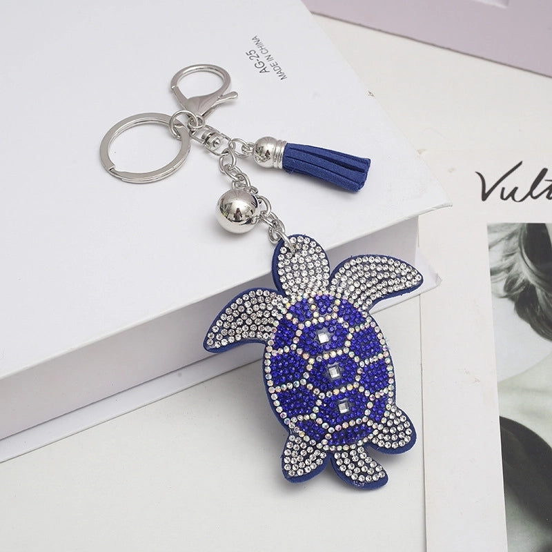 6 Pieces Cute Tortoise Alloy Unisex Keychain