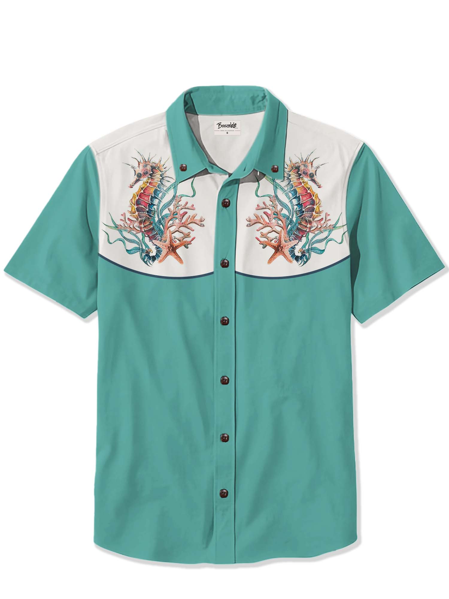 Coral And Seahorse - 100% Cotton Shirt
