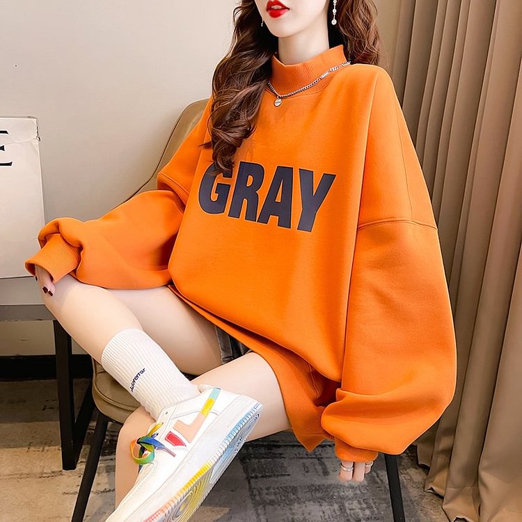 Long Sleeve Printed Casual Sweatshirt