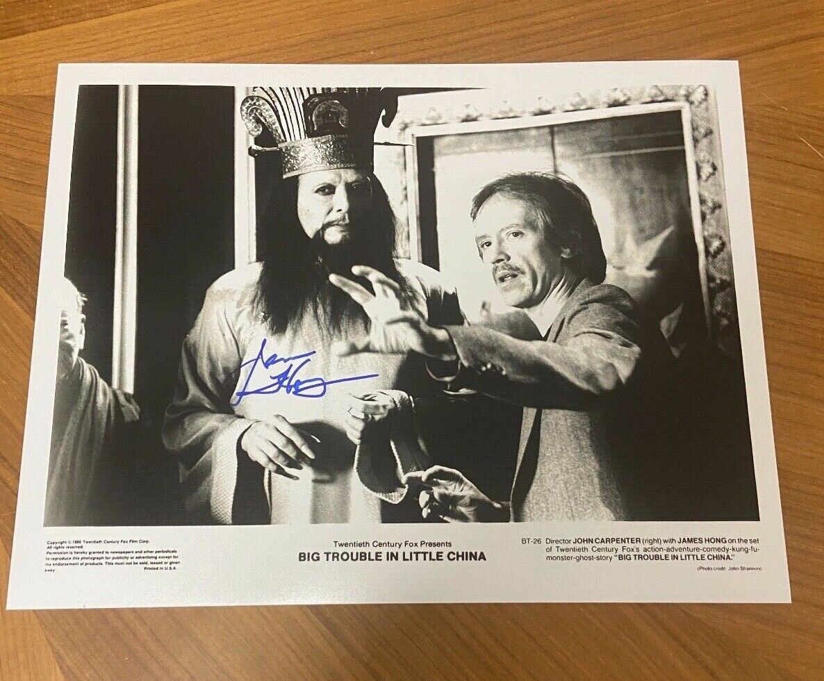 * JAMES HONG * signed 11x14 Photo Poster painting * BIG TROUBLE IN LITTLE CHINA * LO PAN * 14