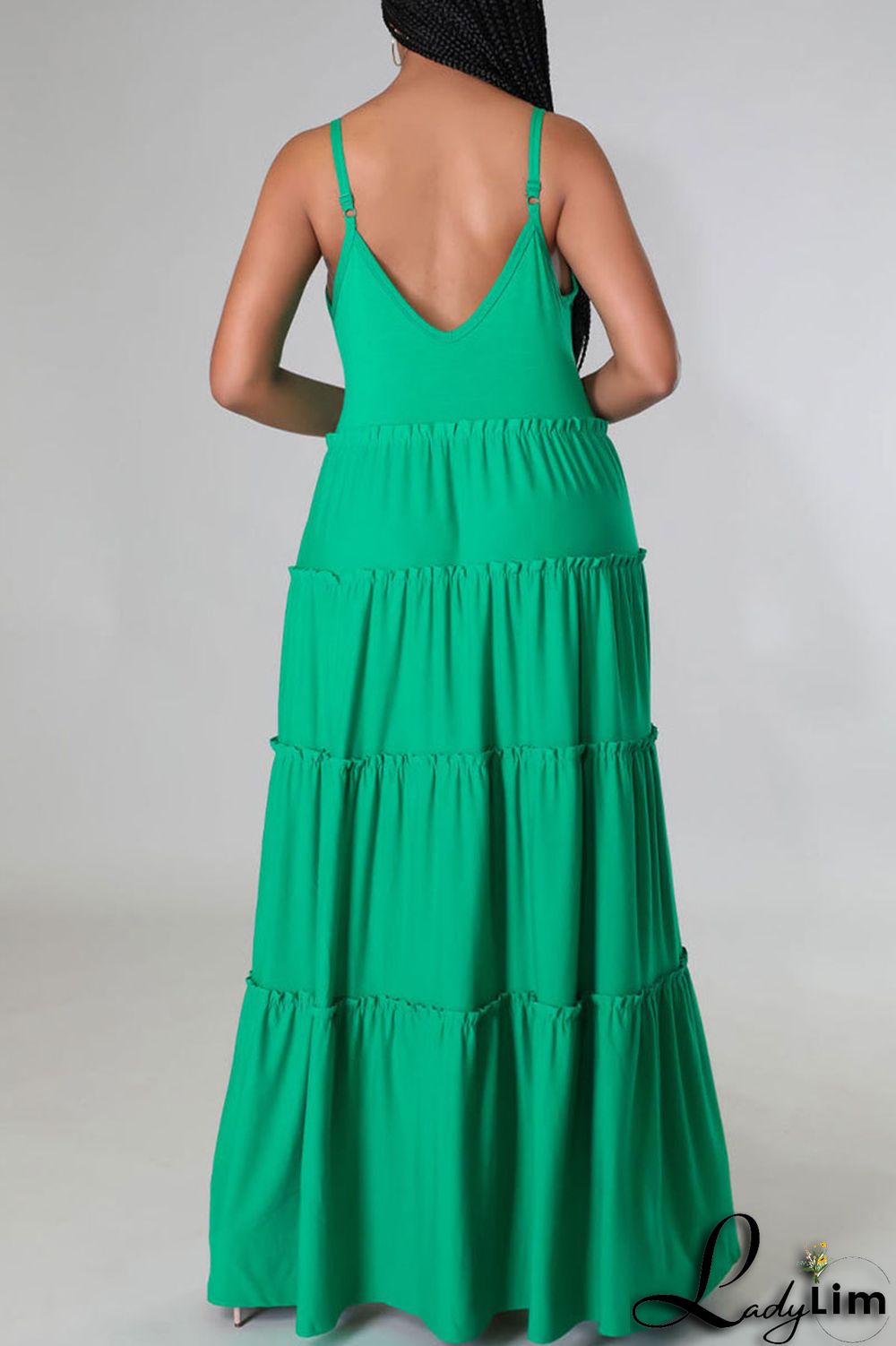 Purple Casual Solid Split Joint Spaghetti Strap Sling Dress Dresses