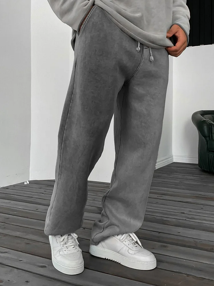 Men's Vintage Distressed Fashionable Thickened Trousers
