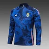 2024/2025 Real Madrid Half-Pull Training Suit Blue Football Shirt 1:1 Thai Quality