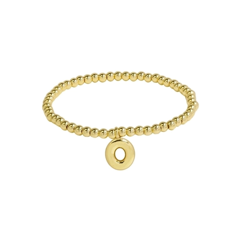 Hot Sale 18K Brass Glossy 26 English Letters Copper Bead Filament Adjustable Fashion Bracelet