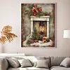 Christmas Fireplace-11CT Stamped Cross Stitch 40*53cm/15.75*20.87in tapestrymarket