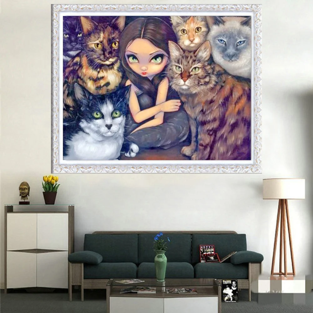 Full Round Diamond Painting 40*30cm - Big Eyes Doll