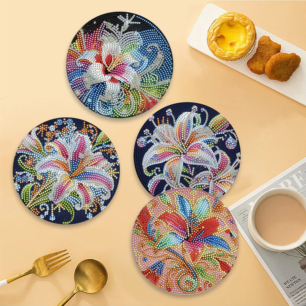 DIY Diamond Dot Kits Lily Diamond Painting Placemats Projects for Beginners