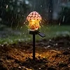 LED Solar Fairy-Tale Mushroom Cottage Garden Light Auto On/Off Resin Mushrooms Ground Decor Lights Weather-Proof Solar-Powered Resin Mushrooms Statue Lamp for Yard Patio Pathway Lawn Flower Bed