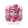 DIY Rose Cat Acrylic Special Shape Diamond Painting Desktop Ornaments