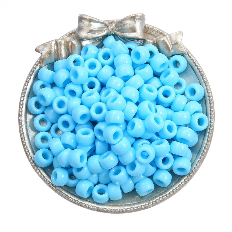 Acrylic Large Hole Barrel Beads 9*6mm Pony Beads Woven Handmade Diy Hand String Jewelry Accessories Beads Loose Beads