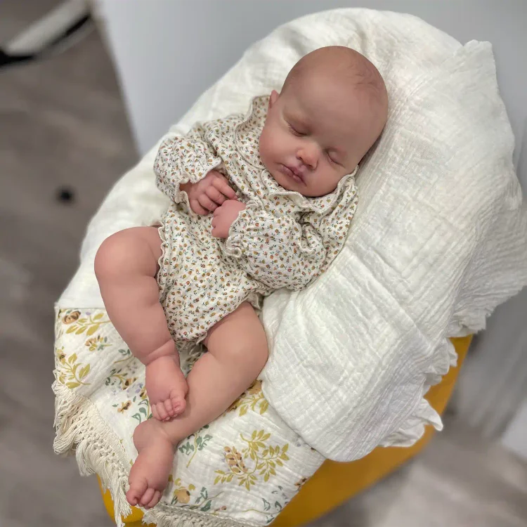  [New] 20" Reborn Newborn Baby Sleeping Girl Gailasa with Hand-Painted Hair with Heartbeat💖 & Sound🔊 - Reborndollsshop®-Reborndollsshop®