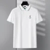 Pure cotton high-end embroidered lapel polo shirt
