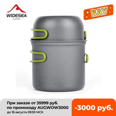 pornhint Pornhint Widesea Ultralight Camping Cooking Utensils Outdoor Tableware Pot Set Hiking Picnic Backpacking Tourism Supplies Equipment