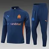 2024/2025 Olympique de Marseille Half-Pull Training Suit Royal Blue Football Jersey 1:1 Thai Quality