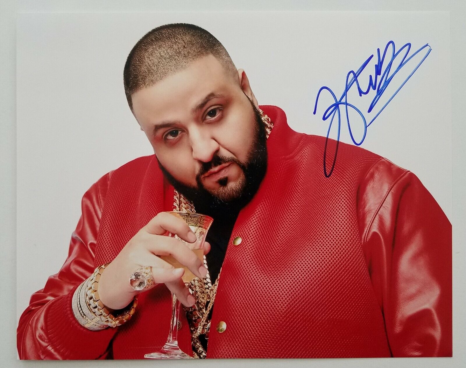 DJ Khaled Signed 8x10 Photo Poster painting Hip Hop Rapper Key To Success Bless Up Win RAD