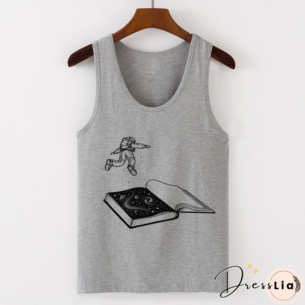 Womens Sexy Vest Tank Tops T-Shirt Summer Camisole Universe Print Fashion Streetwear