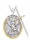 Creative Jesus Shield Knight Necklace Pendant Chain