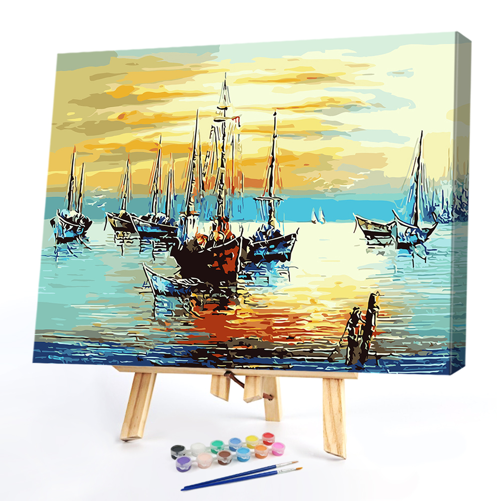

40*50CM Paint By Numbers-Sailboat, 501 Original