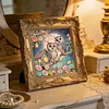 Kits de peinture en diamant partiel &agrave; forme sp&eacute;ciale de couple fleuri au clair de lune pour adultes pour d&eacute;butants, peintures de diamants diamants en forme de lune, peintures de pierres pr&eacute;cieuses 11,81 x 11,81 pouces