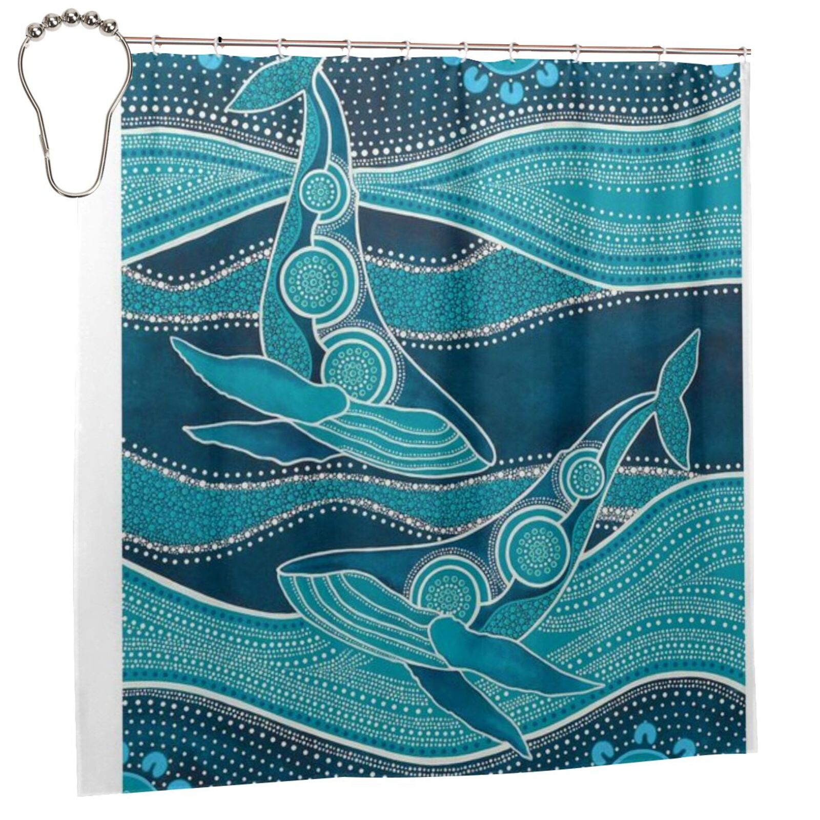 Comstylish Marine Life Waterproof Bathroom Shower Curtain