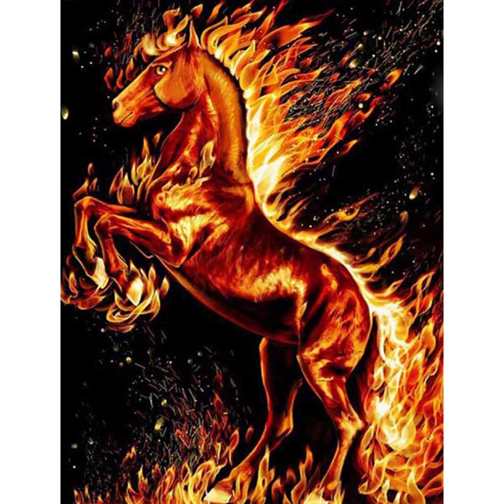 

Flaming Horse - Square Drill Diamond Painting - 30*40CM, 501 Original