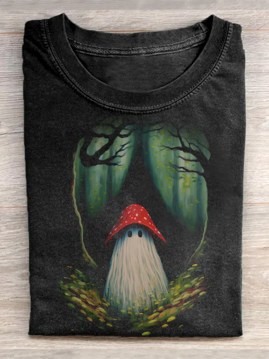 Vintage Mushroom Ghosts Halloween T-shirt