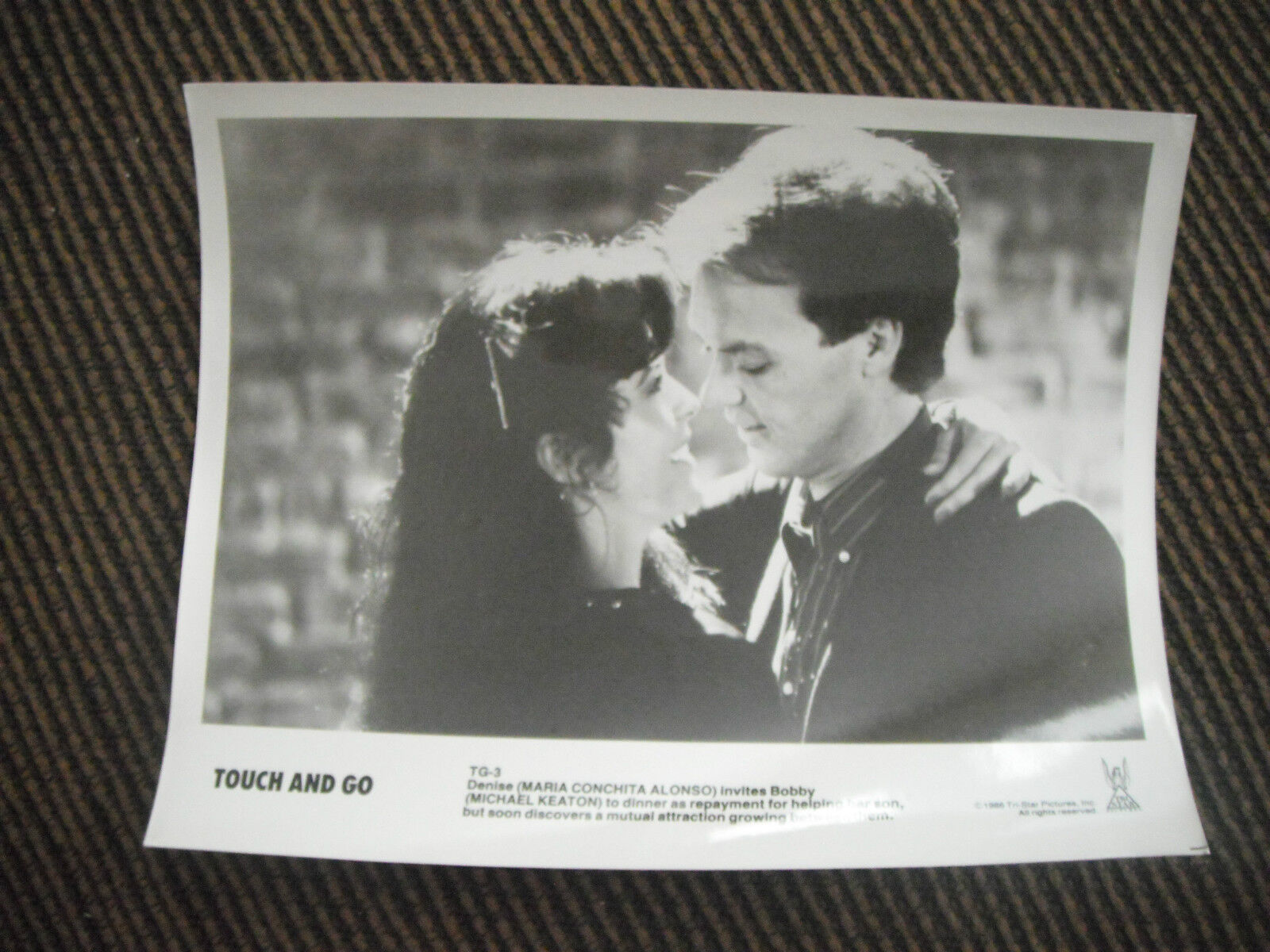 Touch and Go Michael Keaton Alonso B&W 8x10 Promo Photo Poster painting Original Lobby 1986 #2