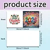 6PCS Diamond Painting New Year Greeting Cards Postcards with Envelopes