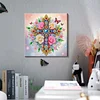 (Pre-Framed)Flower Cross-Special Shape Diamond Painting Kit(29x29cm)