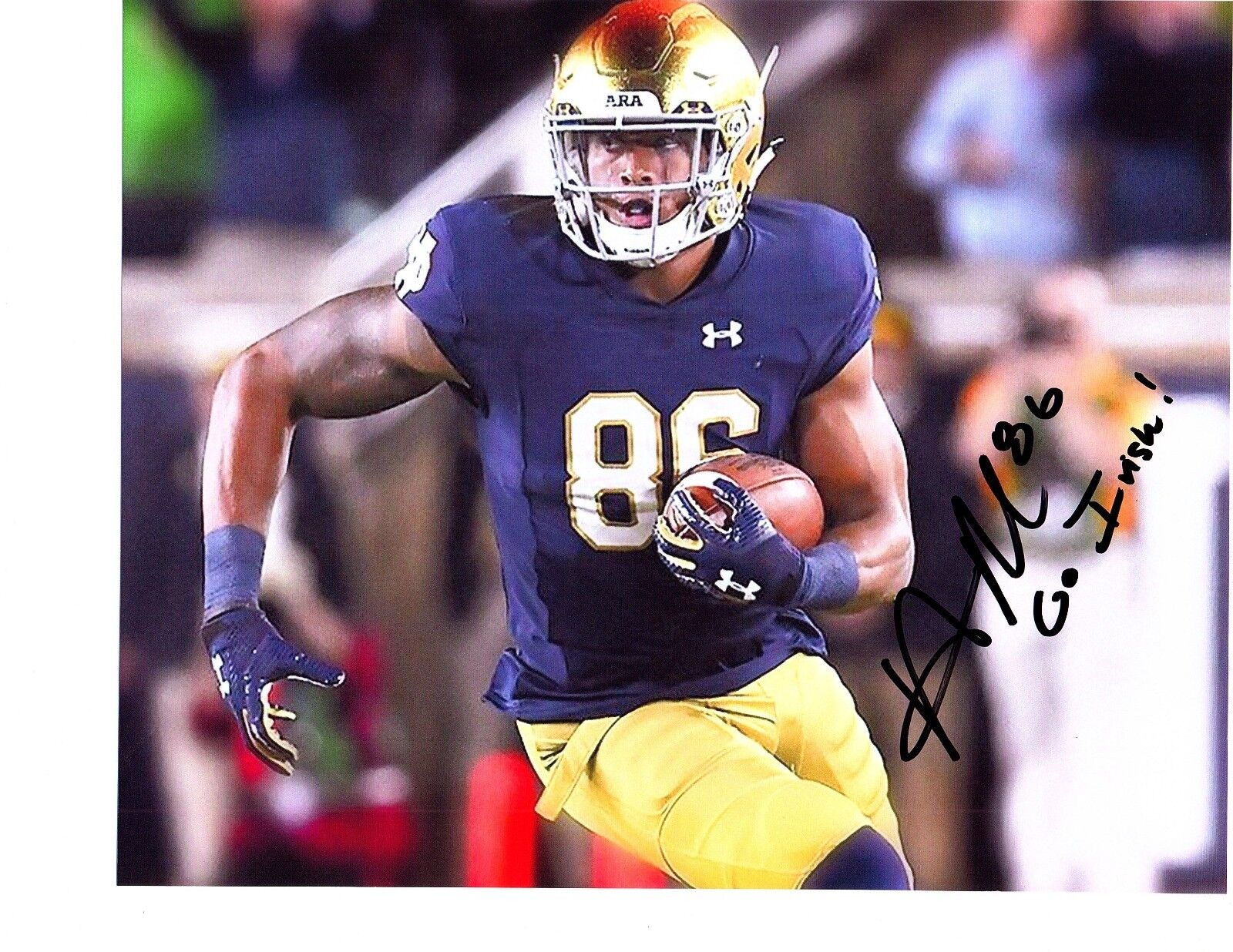 Alize Mack Notre Dame Irish hand signed autographed 8x10 football Photo Poster painting ND d