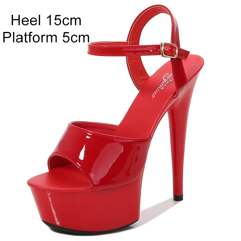 Sdrawing Pole Dance Shoes Stripper High Heels Women Sexy Show Shoes Sandals Party Club 15 17 CM Platform High-heeled Shoes Wedding