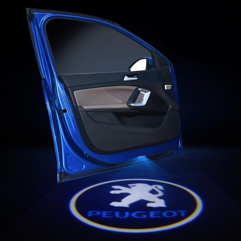2X Wireless Car Door Welcome Projector Logo Ghost Shadow Laser Light For Peugeot voiturehub dxncar