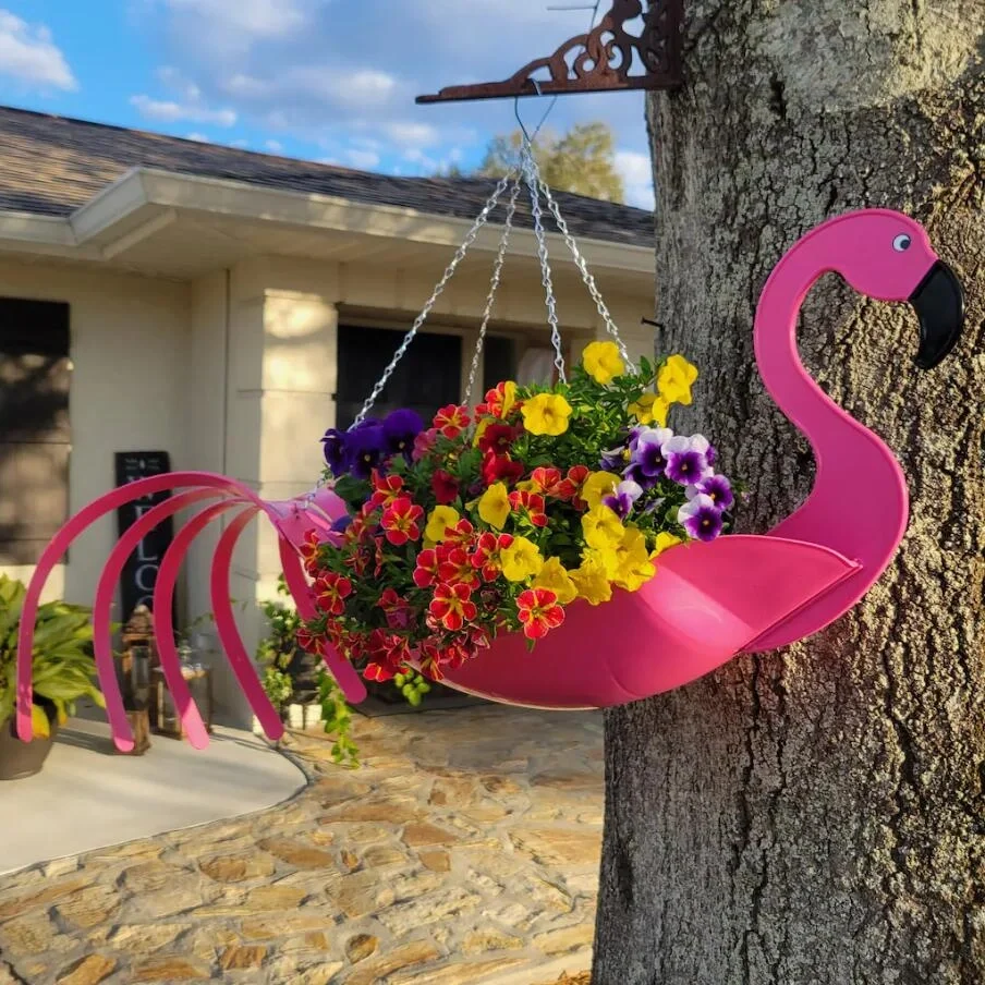 🌸Last Day 60% OFF🌸-  Bright Colorful Bird Hanging Planter Yard Decor