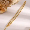 Bling Zircon 2 Layers Golden Bracelet