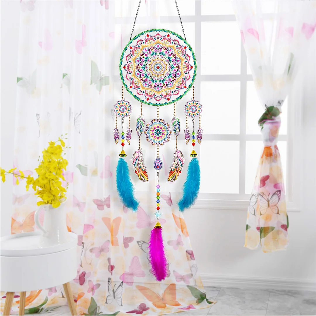 DIY Diamond Painting Dream Catcher Wind Chime
