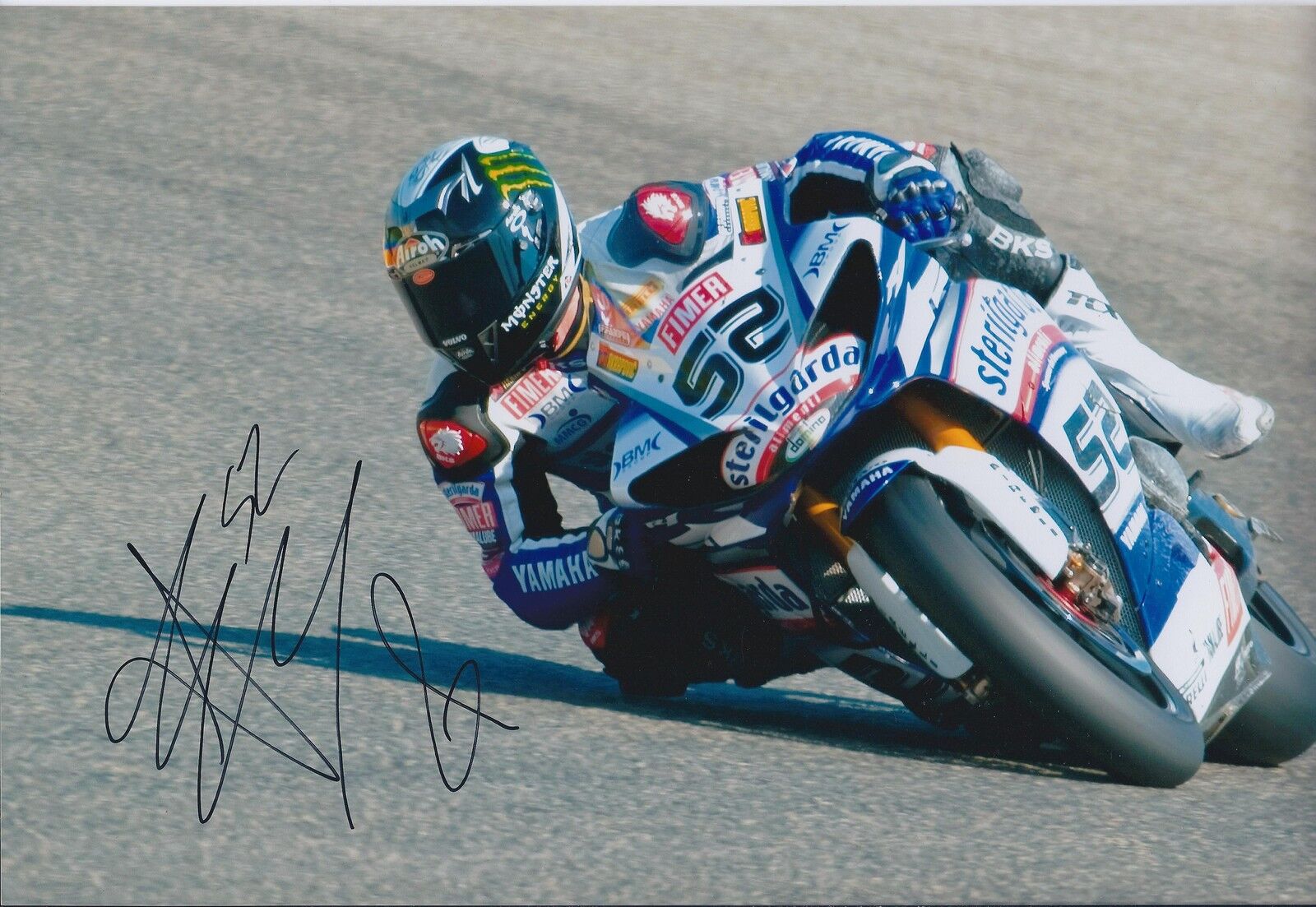 James Toseland SIGNED YAMAHA Sterilgarda SUPERBIKE 12x8 Photo Poster painting AFTAL COA