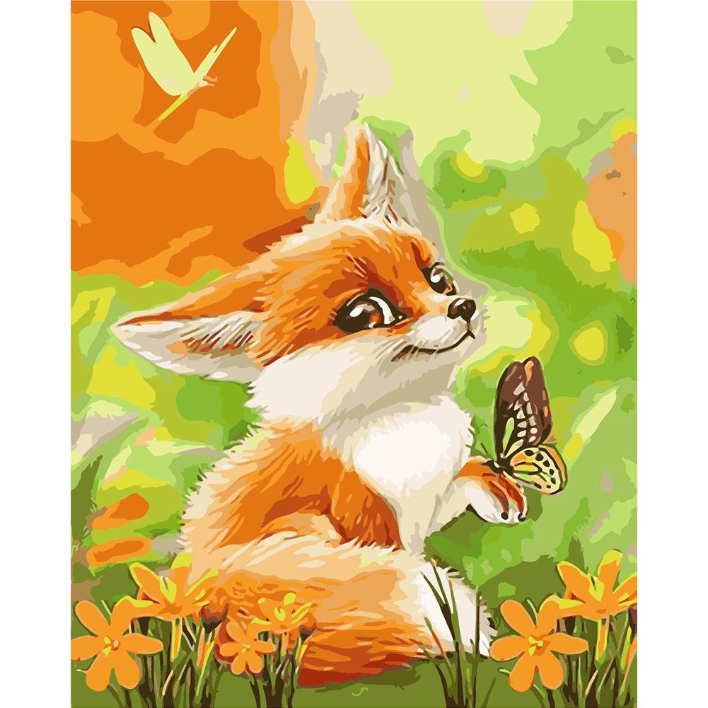 

40*50CM Paint By Numbers-Fox Dog, 501 Original
