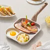 3in1 Egg Frying Pan Breakfast Nonstick Omelet Pan for Gas Stove Induction Cooker