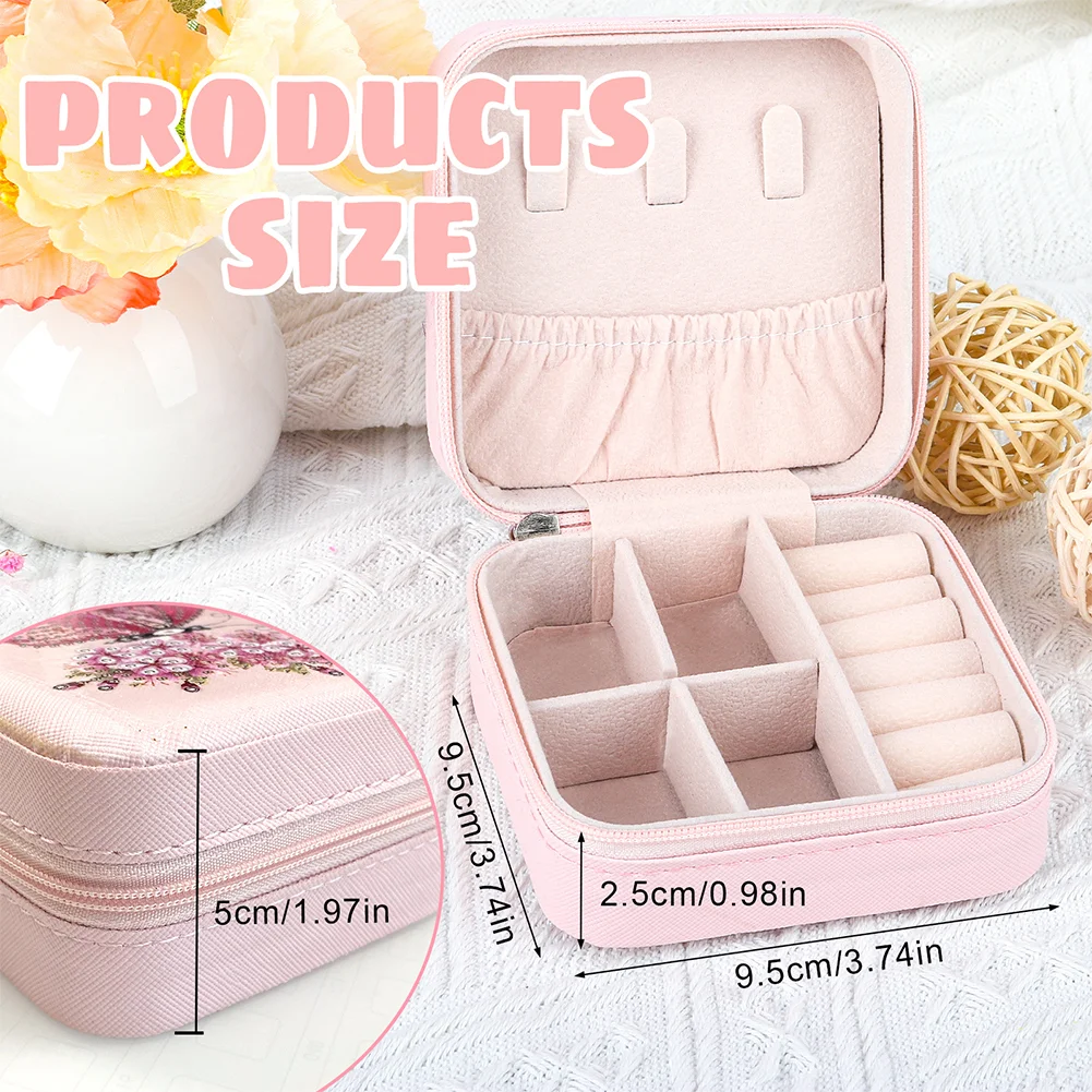 5D DIY Flower Peaock Special Shape Diamond Painting Jewelry Box for Art Crafts