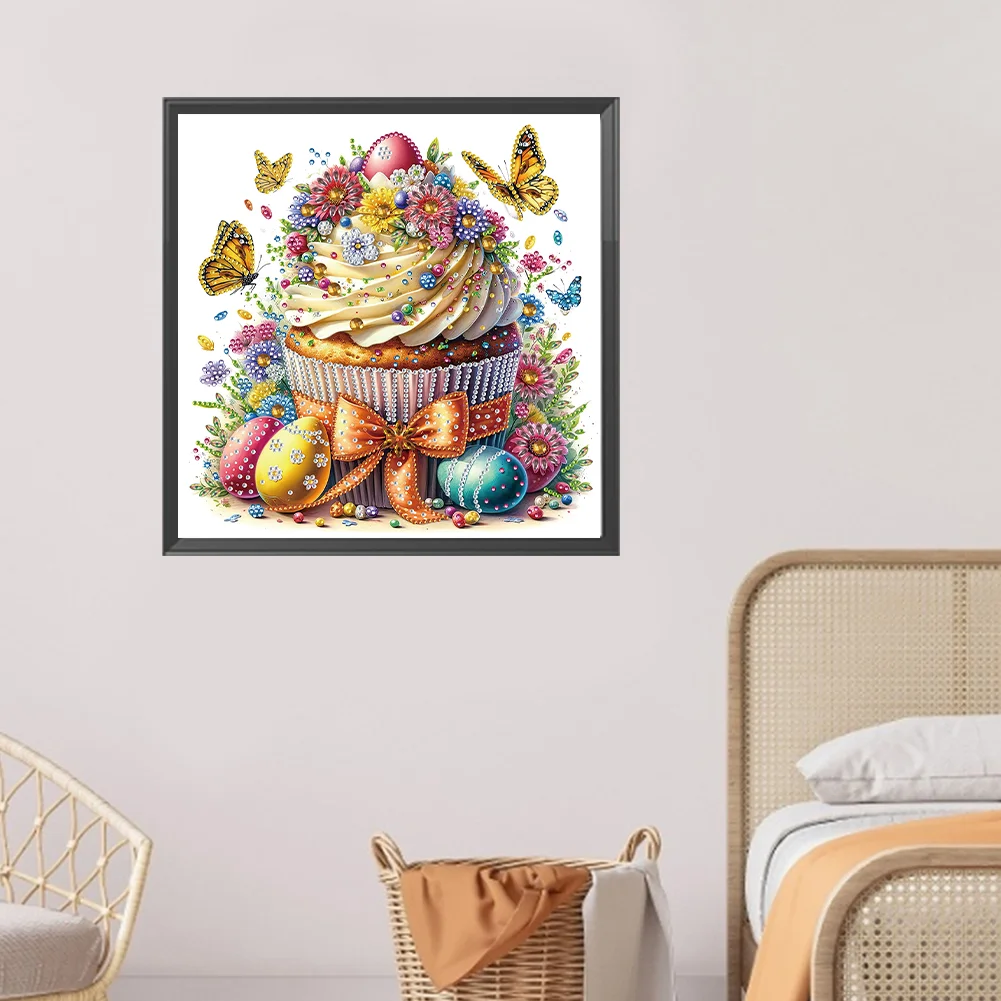 Diamond Painting - Partial Special Shaped Drill - Easter Cake(Canvas|30*30cm)