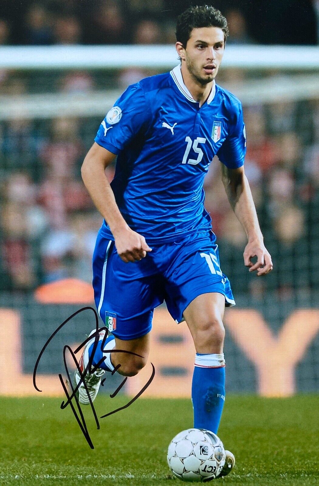 Andrea Ranocchia Hand Signed 12x8 Italy Photo Poster painting, Inter Milan, 1